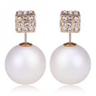 Oorbellen Dots Matt White